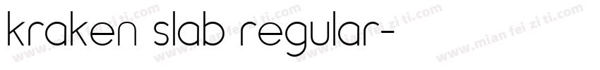 kraken slab regular字体转换